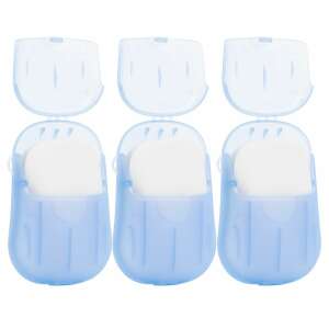 3 pack of blue EALMEU portable soap sheets, ideal for travel - EALMEU