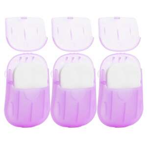 3 pack of portable soap paper in purple cases - EALMEU