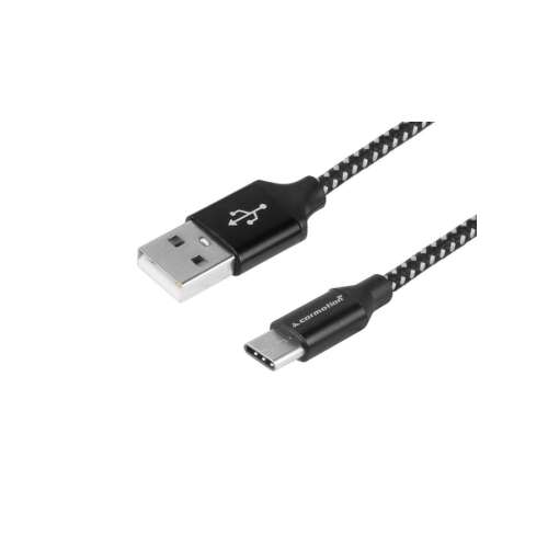 Extrematon USB-USB-C töltő- és adatkábel, 300cm, fekete 