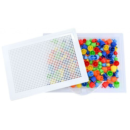 Mozaic 180 piese, set de mozaic cu plăcuță și piese colorate