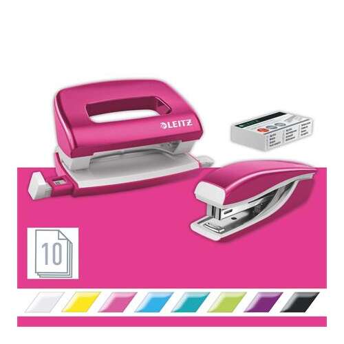 Hefter Leitz Hefter und Locher Mini WOW rosa 55612023 58217566