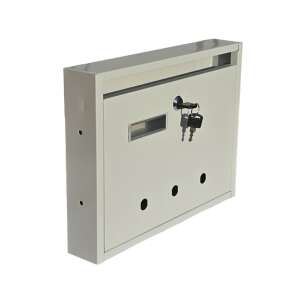 Skrzynka pocztowa na klatkę schodową (Monako) 310 mm X 230 mm X 60 mm otwierana w dół Szara 101481750 - Dekoracja ogrodu