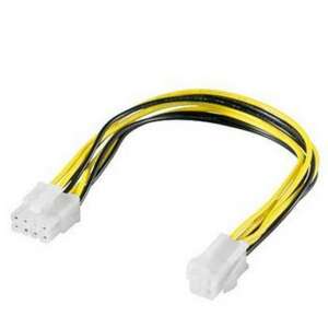 PremiumCord kn-16 8 pin/apa - P4 4pin/anya 24 cm sárga-fekete kábel 58481692 