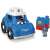 MEGA BLOKS First Builders Peter Polizeiauto, blaues Spielzeugauto mit weißem Dach und Polizistenfigur, Bausteine inklusive