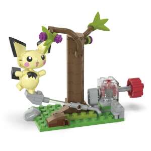 Set de construcție MEGA Pokemon Pichu's Forest Forage, asamblat, 84 piese, de la 6 ani - Mattel