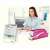 LEITZ Wow No.10 electric stapler, pink, 10 sheets capacity, in use