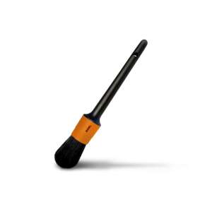ADBL Round Detailing Brush 17mm, black handle, orange grip, car detailing brush, car cleaning brush - ADBL Car Care Tool