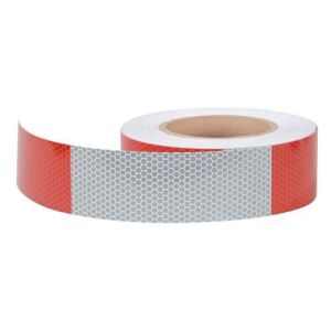 Artool Honeycomb Reflective Tape, White-Red, 50 mm x 10 m 125163513 - Adhesive Tape