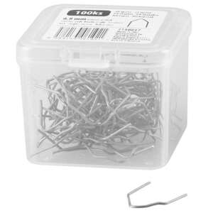 Tűzőgép készlet műanyag ragasztó-/hegesztőpisztolyhoz, Strend Pro, belső repedésekhez, 0,8 mm, 100 db 101489901 - Forrasztógép kiegészítő