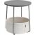 Round side table with storage basket, chipboard, steel base, grey and white, 45x50 cm, Artool 125163733