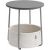 Round side table with storage basket, chipboard, steel base, grey and white, 45x50 cm, Artool 125163733