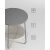 Round side table with storage basket, chipboard, steel base, grey and white, 45x50 cm, Artool 125163733