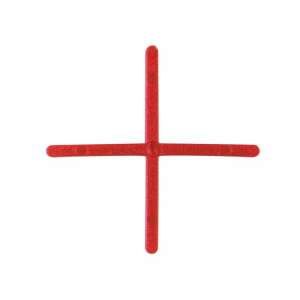 Червени пластмасови разпръсквачи за плочки, дебелина 2 mm, марка Beorol - Инструмент за зидария и облицовка