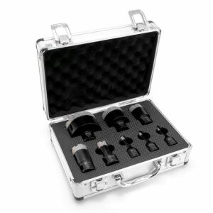 Richmann Exclusive diamond hole saw set in aluminum case, M14 thread, 8 pieces (6-68mm) - Tool accessories