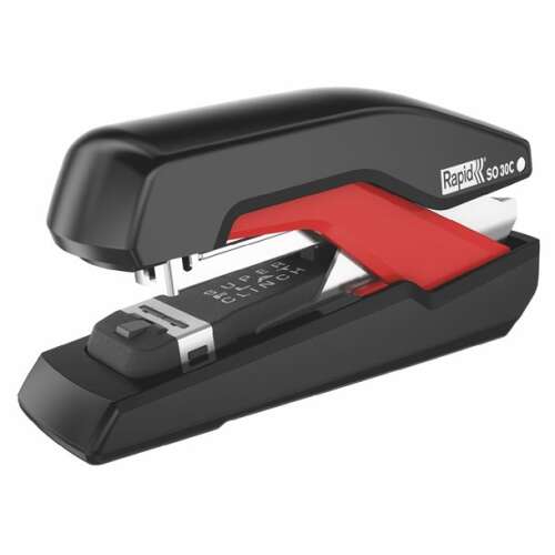 RAPID Supreme OmniPress S030c Hefter, schwarz und rot, 30 Blatt Kapazität