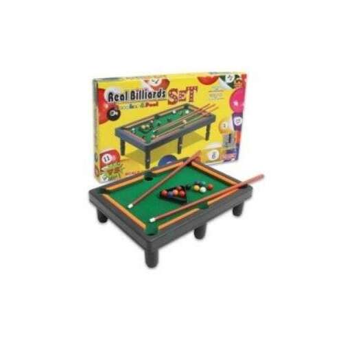 Set Real Billiards masă de biliard pentru copii cu tacuri și bile