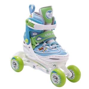 Ego Kids adjustable inline skates for kids, blue and green, size 34-37 - Kids' Roller Skate