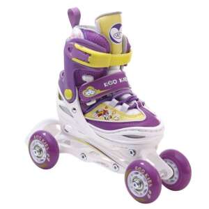Purple and yellow adjustable inline skates for kids, size 34-37, RGO Kids brand - Kids' Roller Skate