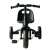 Black tricycle for toddlers, I Lovely brand, 3 wheel bike, kids trike, front view