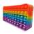 Rainbow Pop It Pencil Case with Zipper, Anti-Stress Sensory Toy, Multicolor
