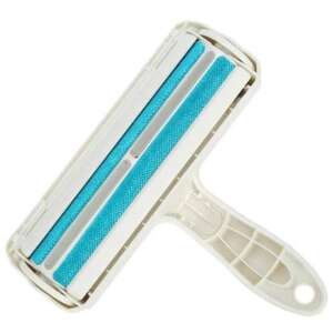 Pet hair remover roller, reusable, for any surface, removes pet hair and lint, 19.5 cm, white - Pet hair remover