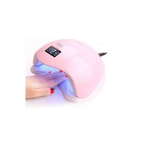Pink Sun5 48W LED UV nail lamp with timer, display and sensor, curing gel polish and UV gel - Nail dryer lamp