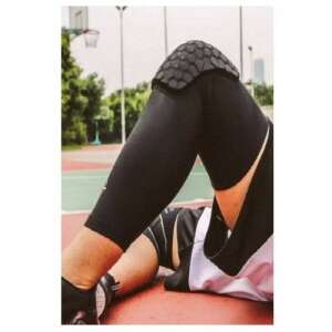 Spowerts knee brace with shock absorption, black, for basketball, volleyball, football, cycling, tennis, skiing, fitness, hiking - Joint fixation