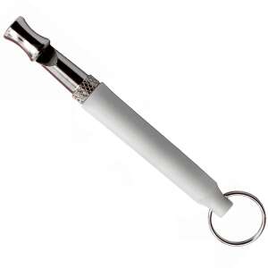 Ultrasonic Dog Whistle for Bark Control, Aggressive Dog Deterrent, Recall Training, White