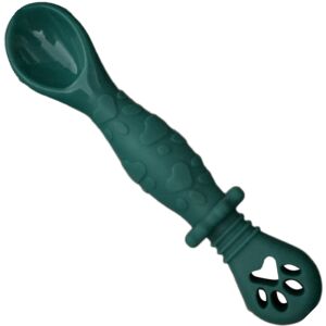 StartONTeam™ Baby Pre Teaspoon for Feeding and Diversification 4-24 Months Baby, BPA-Free Food Silicone, Anti-Slip Ribbed, Green