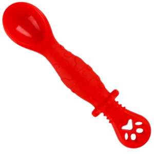 StartONTeam™ red silicone baby spoon for self-feeding - Children's cutlery