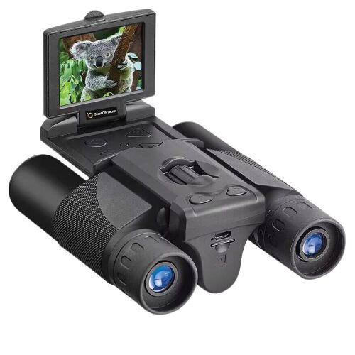 Professional Digital Hunting Binoculars with Electronic 10X Zoom Recording, 2" LCD Screen, 2.5K Camera/Video, 8X Magnification, Black