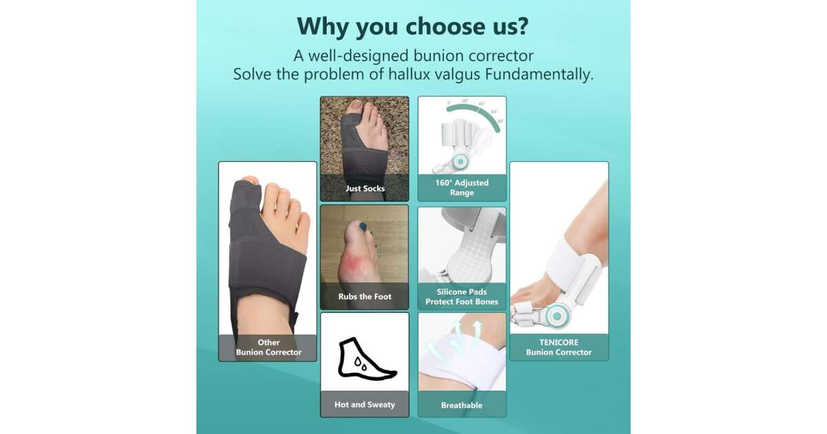 Corector Monturi TENICORE de Zi si Noapte cu Atela Reglabila, Universal, Alb 101497651