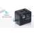 Universal travel adapter with dual USB ports, black