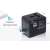 Universal travel adapter with dual USB ports, black