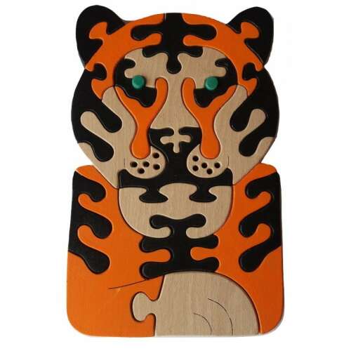 Tigris wooden puzzle, tiger shaped, for kids, educational toy