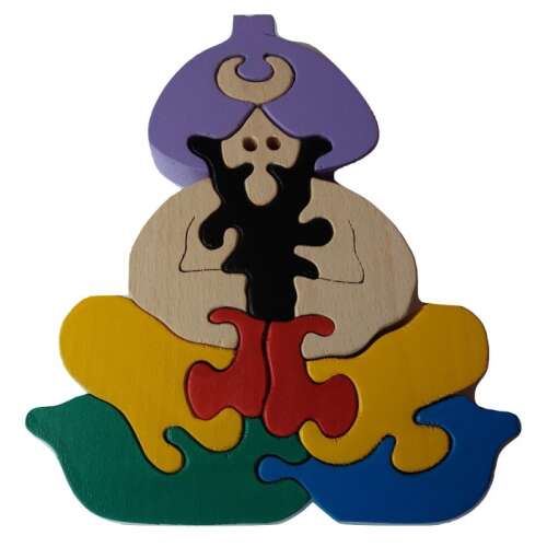 Puzzle din lemn cu un bărbat în turban, Pasa puzzle