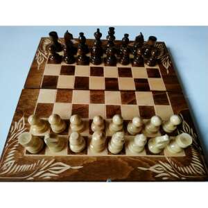 Handmade wooden chess set with chessboard and pieces - Domino, Chess Set
