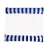 Blue and white striped inflatable pool hammock