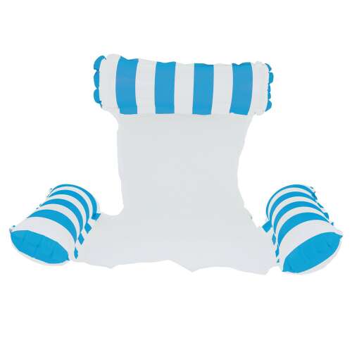 Blau-weiß gestreiftes aufblasbares Pool-Schwimmsitz