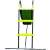 Pepita giant garden slide with ladder, lime-black, 180cm, 3+ years, plastic, outdoor play equipment, ladder and base detail