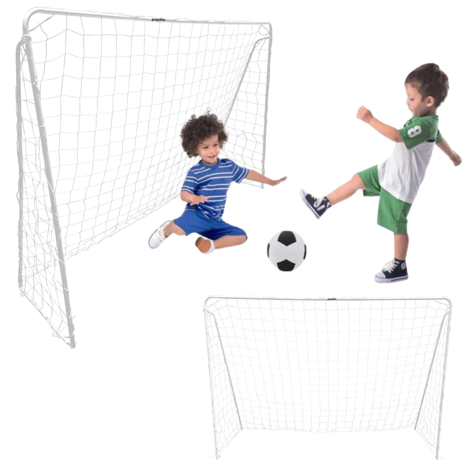 Pepita XXL fém Focikapu hálóval 200x150cm - fehér