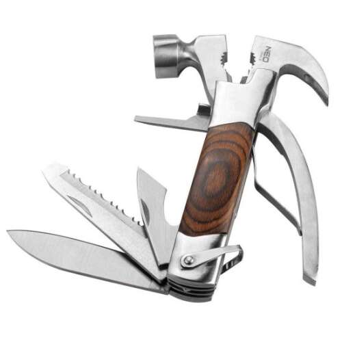 NEO 13-in-1 Multi-Tool with Hammer, Wood Handle, Survival Kit