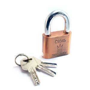 Top Security 50mm padlock with 3 keys, copper body, RICHMANN - Interior design