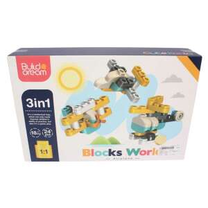 Build Dream Blocks World Repülőgépek Építőjáték - 24 db
