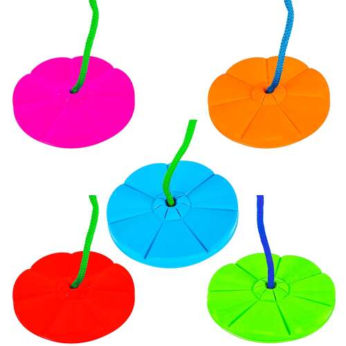 Tupiko Hinta, rotundă, albastră, frânghie verde, formă de floare, 5 culori, colaj