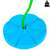 Tupiko Hinta, rotundă, albastră, frânghie verde, formă de floare, limită de greutate de 20 kg