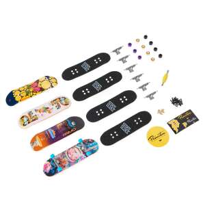 Tech Deck Primitive fingerboards, 4-pack, includes 4 fingerboards, trucks, wheels, and tools - Spin Master