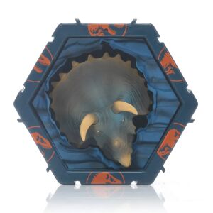 Hú! Pods Jurassic World Triceratops collectible figure in hexagonal display case - Character Figure