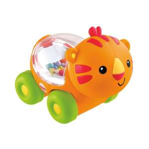 Jucăria Fisher-Price Poppity Pop Tiger, o jucărie colorată în formă de tigru cu roți și bile care zornăie - Mattel