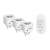 Orno 3+1 wireless remote control socket set, schuko type